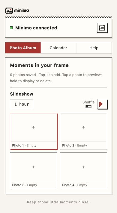 Minimo mini program photo album interface